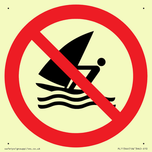 Prohibition: No windsurfing